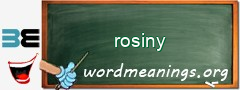 WordMeaning blackboard for rosiny